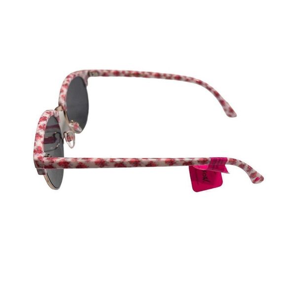 Betsey Johnson Sunglasses Women’s‎ Pink Floral Round White Pin Up Retro Novelty main image 5